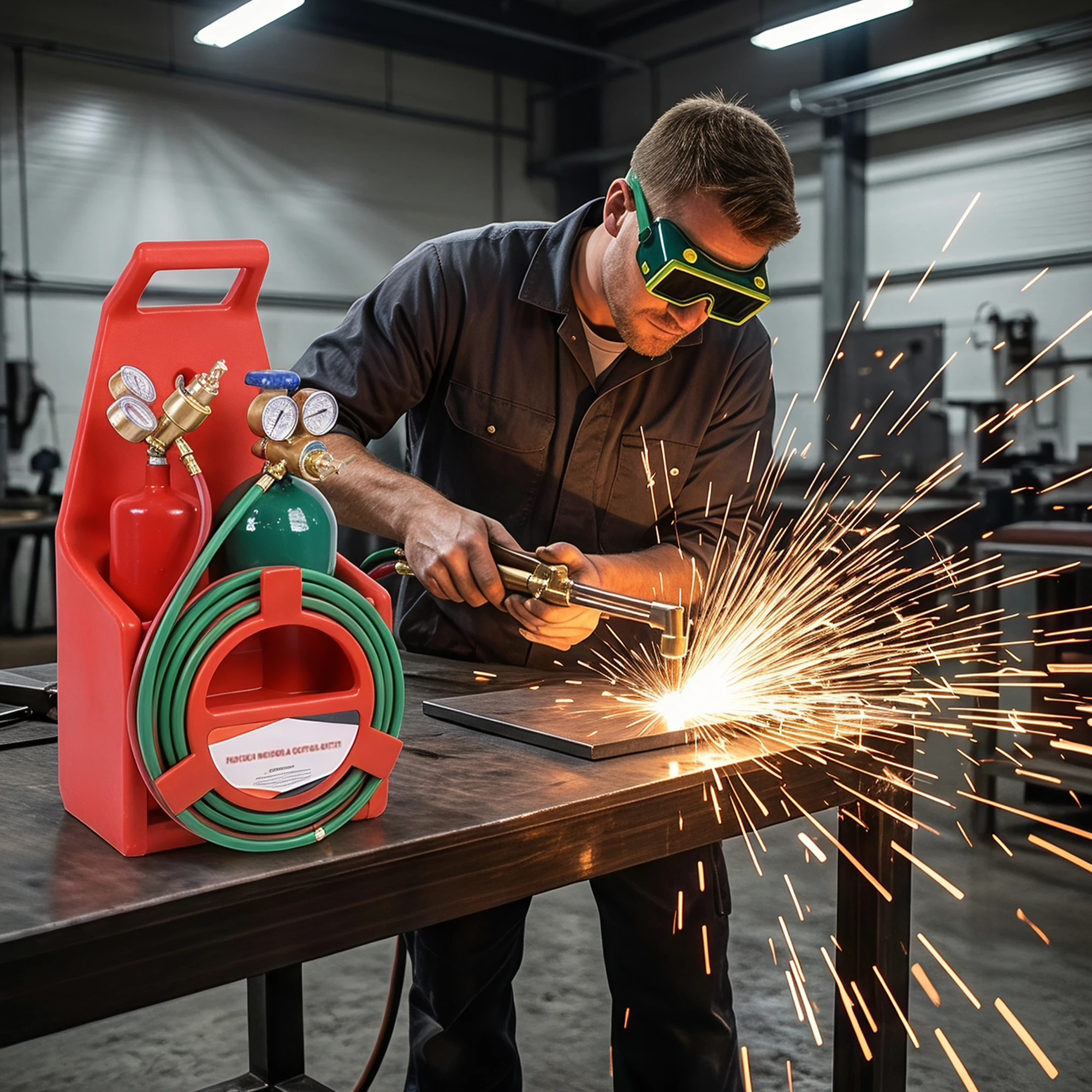 Portable Oxygen Acetylene Welding and Cutting Kit Cylinder Welding and Cutting Tools Portable Set