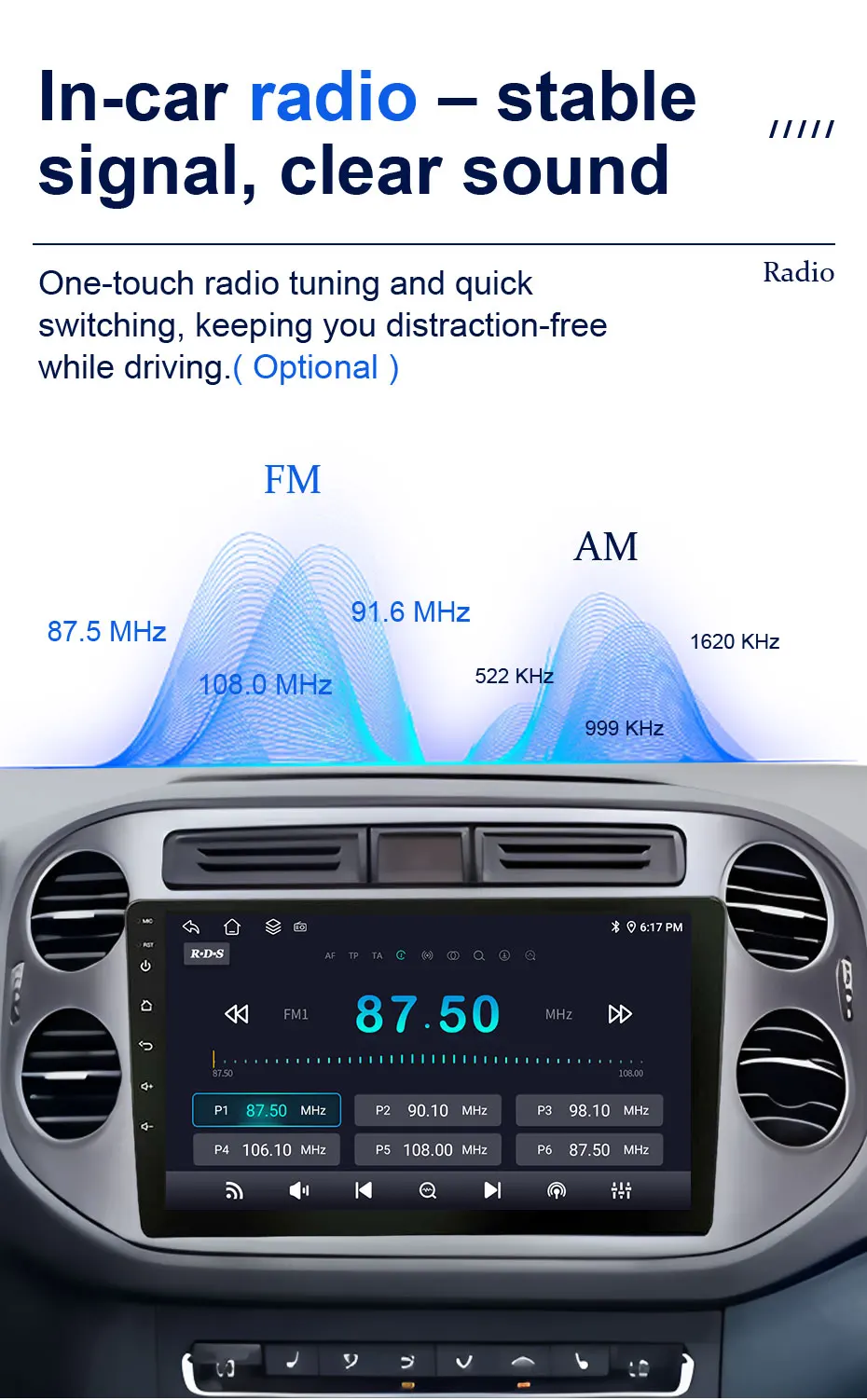 Auto-Radio Android 16 für Ford Ka 2008 - 2014 Carplay Multimedia-Player Stereo GPS Haupteinheit DSP BT WiFi 4G Split-Screen IPS – Detail 13