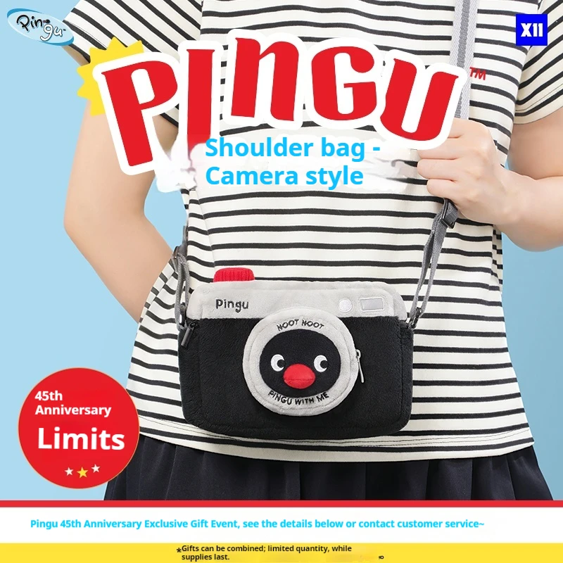 Nuovo Pingu 45th Anniversary Carino Borsa a tracolla Borsa per fotocamera Regalo Anime Periferico Pingu Borse di stoccaggio Borsa a tracolla Ragazze Decor Regali