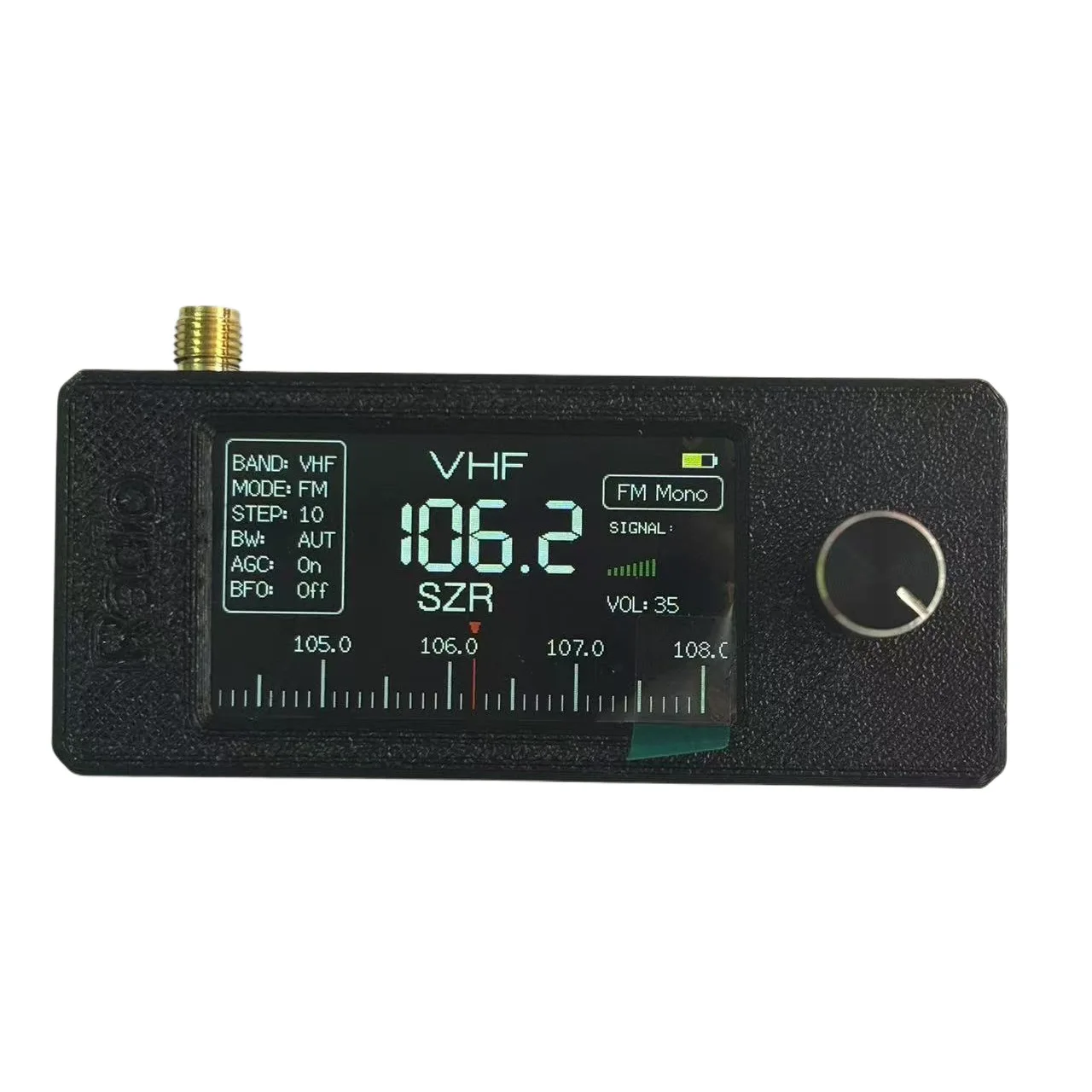 1.9 بوصة IPS شاشة LSB USB AM FM FM/AM راديو مع هوائي 0.5-108 ميجا هرتز SI4732 راديو جيب صغير HF SW MW VHF راديو