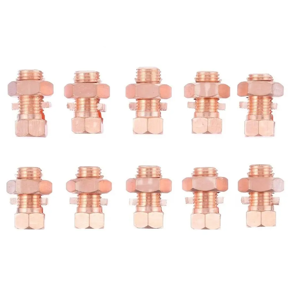 Antenna Grounding Connector Copper Split Bolt Connector Rose Gold Cord Bolt Wire Clips Cable
