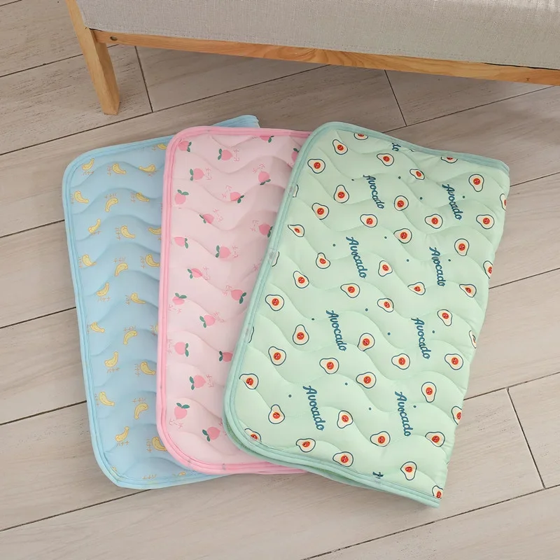 Summer Pet Dog Mat for Small Medium Large Dogs Washable Cooling Cat Dog Bed Breathable Blanket Cat Ice Pads Pet Supplies Petbeds