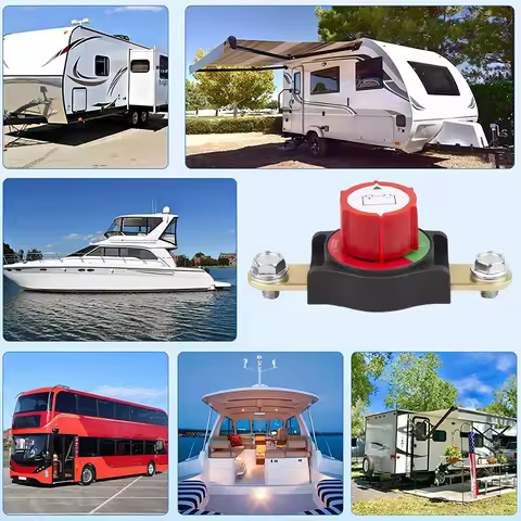 On/Off 300A Battery Disconnect Switch 12-48V Top Post Battery Switch Battery Cut Off Switch for Car Truck Boat RV