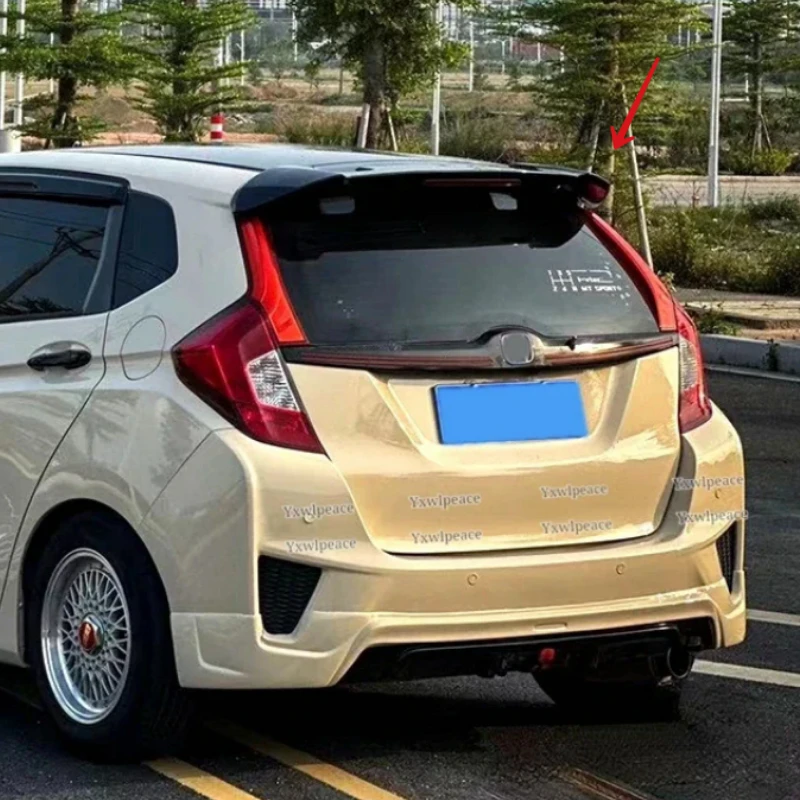 

RS Style ABS Plastic Rear Led Rear Roof Spoiler Trunk Wing Car Accessories For Honda Fit Jazz GK5 2014 2015 2016 2017 2018 2019