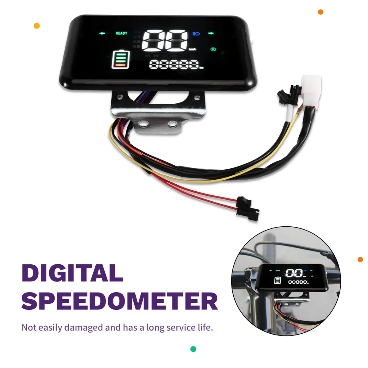 

Цветной ЖК-дисплей AD10 5X 48В-72В: Цифровой спидометр для электросамокатов, велосипедов и электровелосипедов