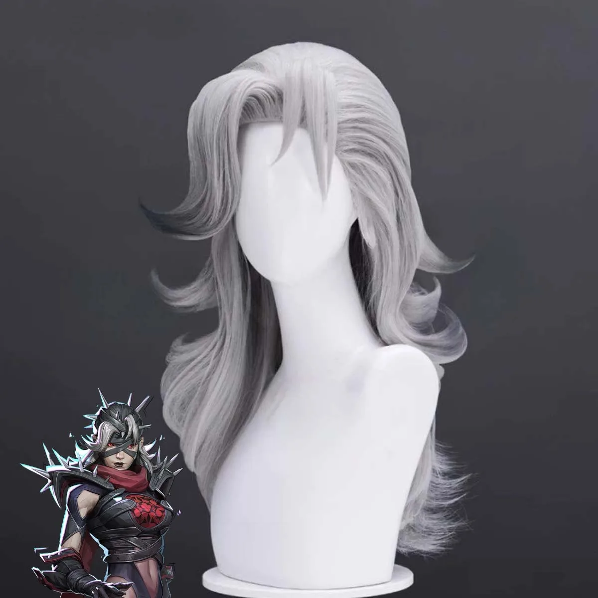 

Women Game Susan Storm Richards Invisible Woman Malice Cosplay Gray Heat Resistant Synthetic Hair Wig