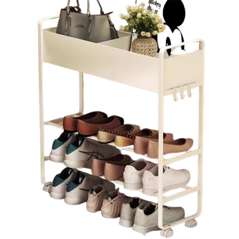 Simplicity Small Narrow Shoe Rack Indoor Simple White Nordic Shelf Shoe Rack Space Saving Organizador De Zapatos Home Furniture image 6