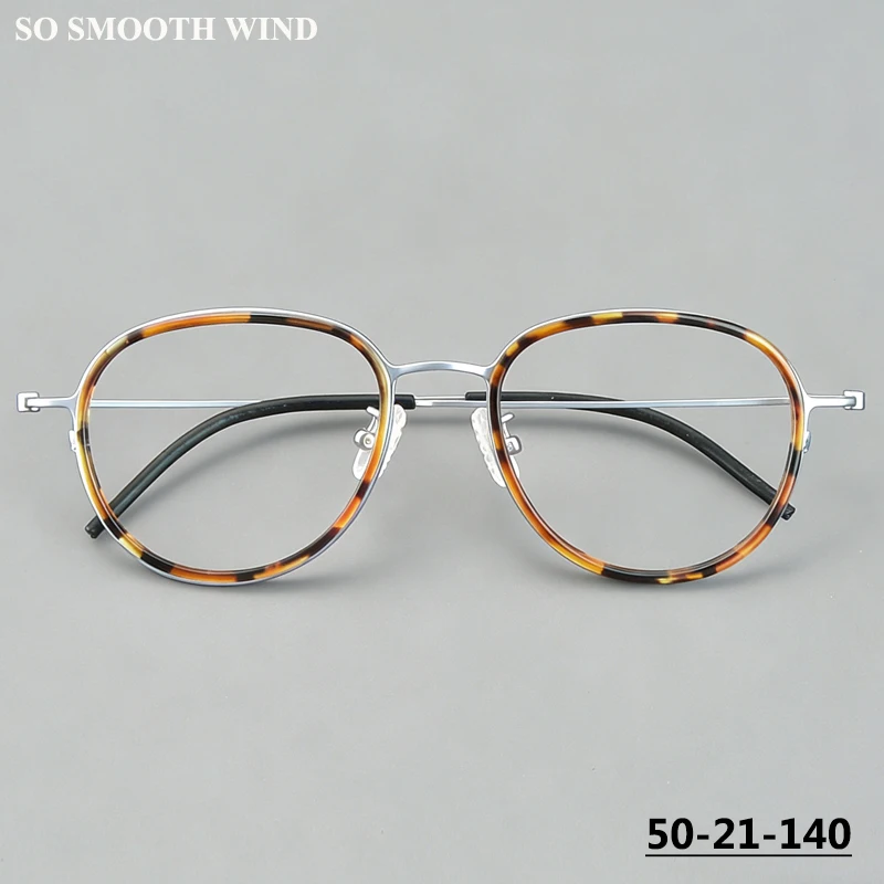 

Handmade Pure Titanium Oval Glasses Frame Big Face Men Women Screwless Ultralight Quality Eyeglasses Spectacles Designer Eyewear