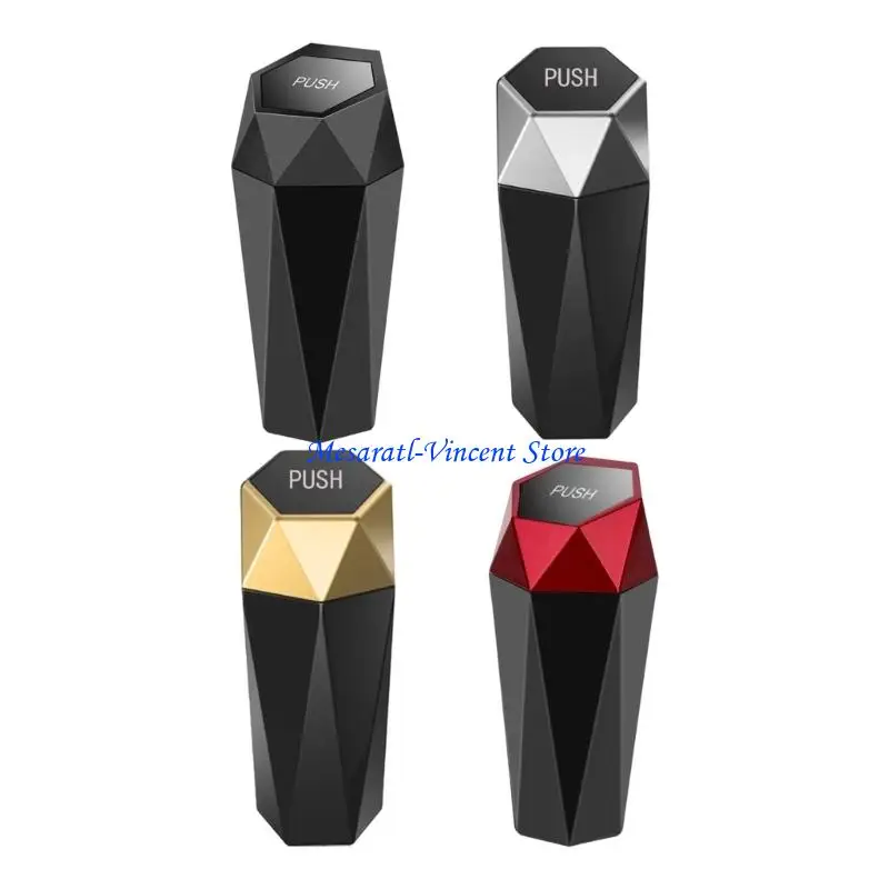 A70F Car Rubbish Holders ABS Garbage Can Storage Car Trash Waste Bin Case Organizers