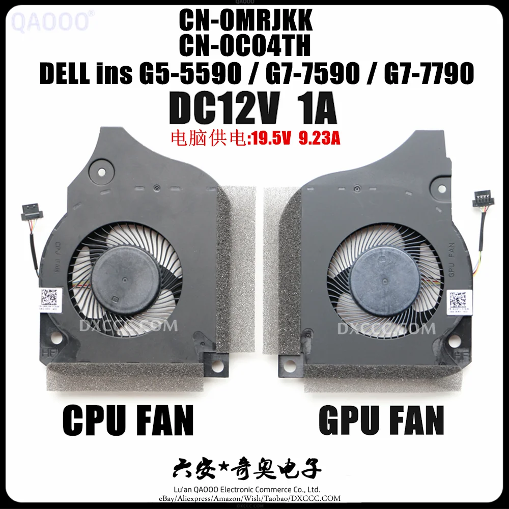 CN-006KT2 CN-09THTN LAPTOP CPU COOLING FAN For DELL G7-7590 G7-7790 CPU & GPU Cooling Fan DC12V 1.0A