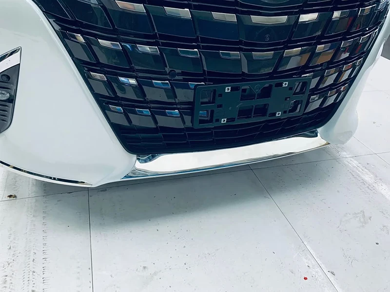 For Toyota Alphard 40 Series 2023 2024 Stainless Steel Plated Before The Bar Bumper Cover Shield Trim Molding Lower Grille