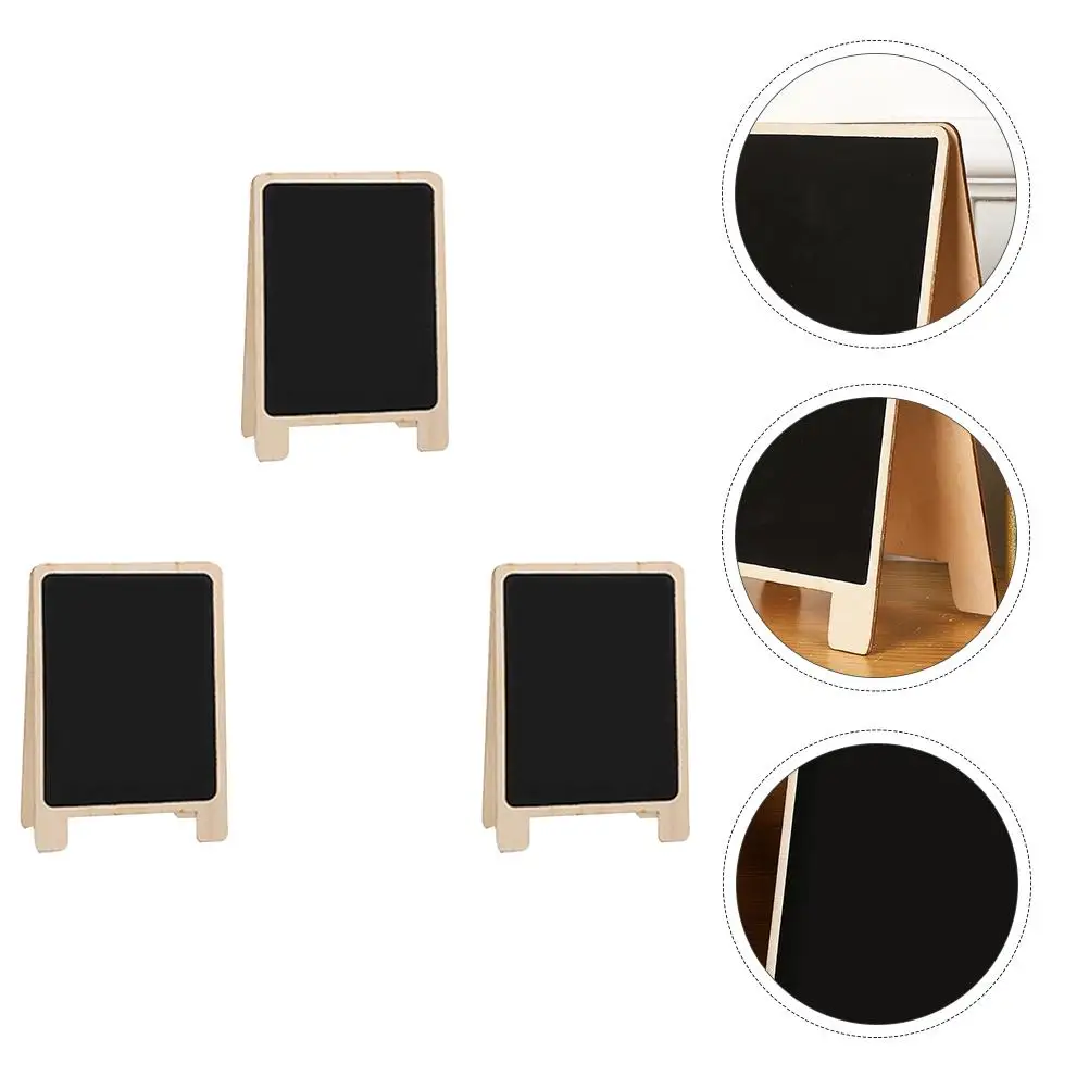 3 Pcs Wooden Message Board Kitchen Blackboard Sign Writing Boards Small Standing Chalk Easel