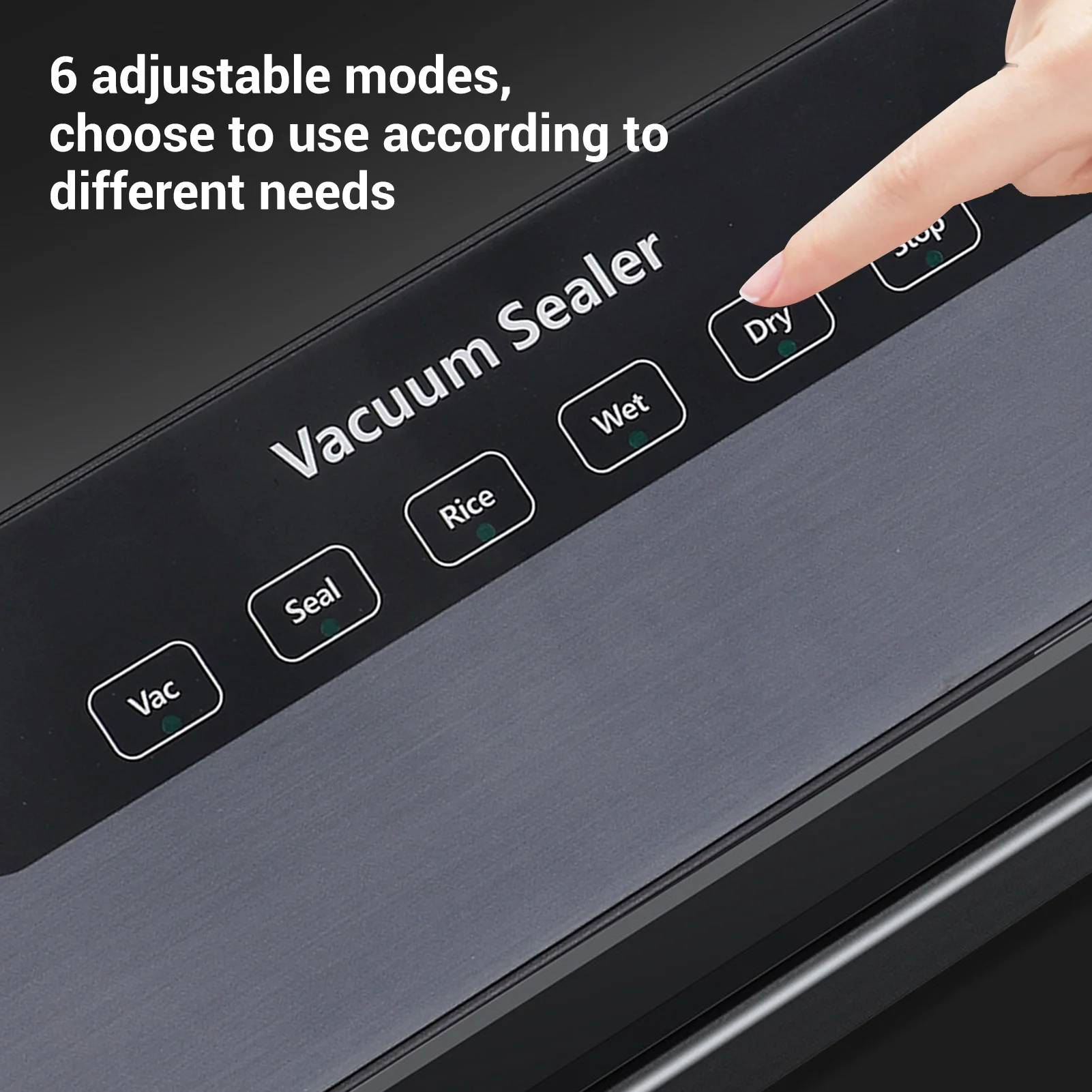 ماكينة سد الفراغات الأوتوماتيكية 80Kpa شفط 6 أوضاع مدمجة في القاطع ماكينة غلق أكياس الطعام الأوتوماتيكية الكاملة مع 30 كيسًا