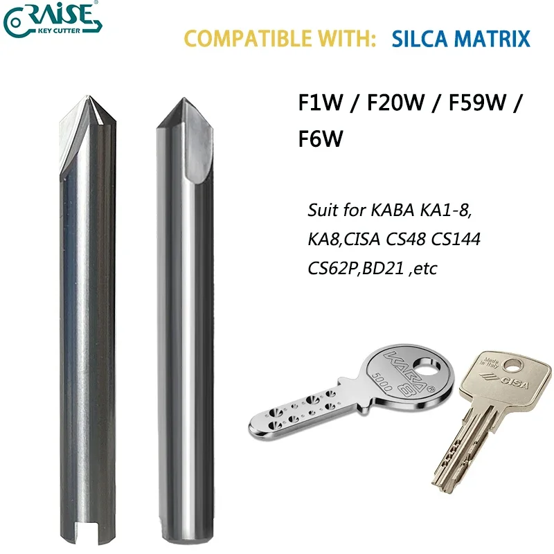 Fresa F1 F20 F59 F6 F39 in metallo duro compatibile con strumenti per fabbro SILCA Matrix Key duplicatrice