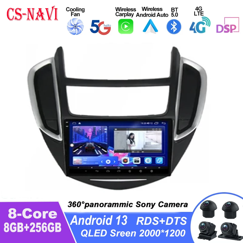 

Android 13 Car Radio For Chevrolet Trax Track 2014 -2016 Multimedia Video Player Stereo Navigation GPS CarPlay Auto WIFI 4G DSP