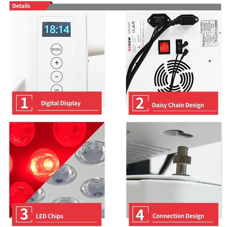 Grosir SGROW Cerdas High-End VIGPRO1500 660nm 850nm Perangkat Panel Tubuh Terapi Lampu LED Merah