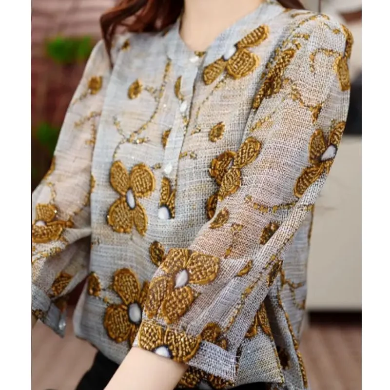 

Fashionable High-end Light Luxury Elegant Pullover Shirt for Women New Age-reducing Loose Slimming Top