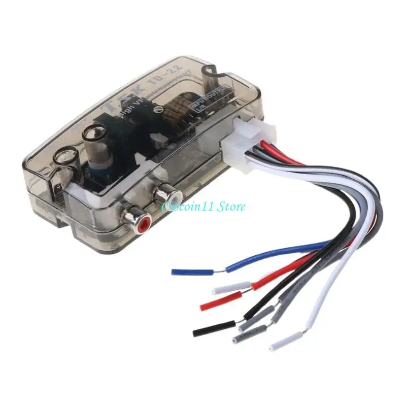 Y1UB Car High to Low Frequency Converter Auto Stereo Line Speaker Level Adapter