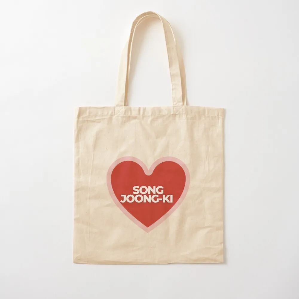 

I Heart Song Joong-ki Tote Bag canvas shopping bag Lady bag Eco Reusable bags Canvas Tote