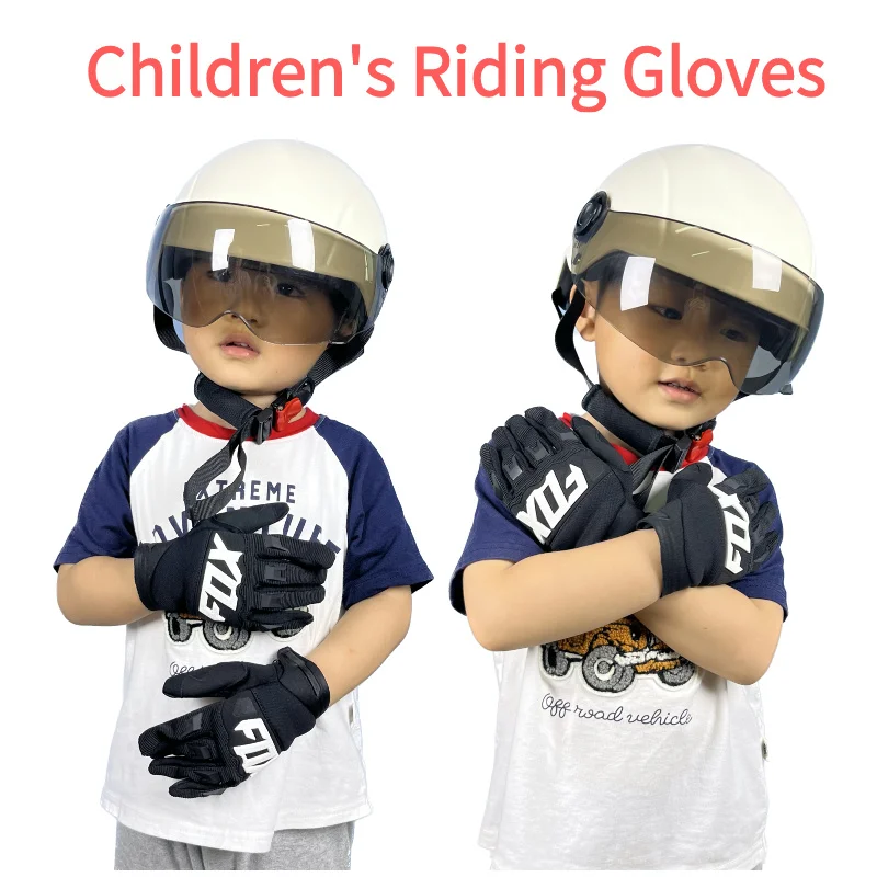 2024 Kids Riding Gloves Kids MTB Bike Balance Scooter Motorcycle Racing Boys Girls Gear