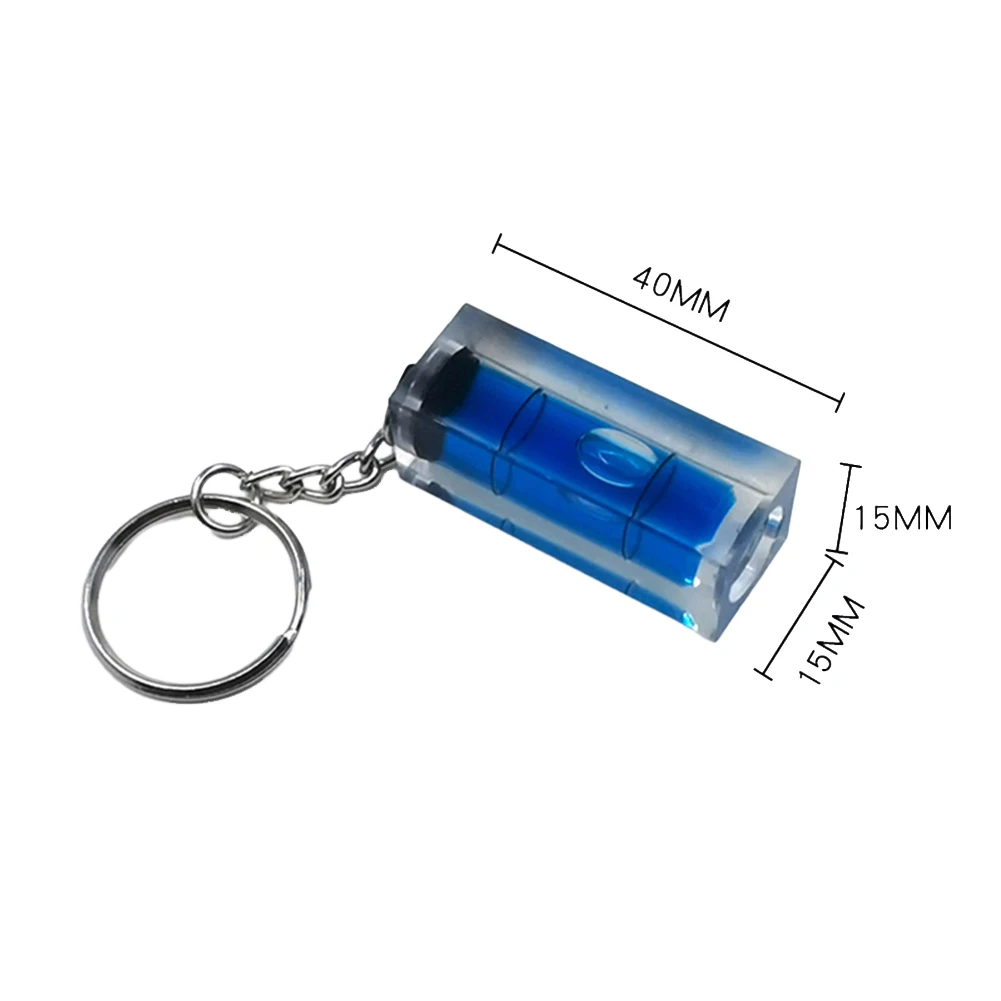 1PC PTZ T-Type Level SquareLevel Green BullseyeLevel Horizontal Inclinometer Mini Measuring Tool Key Ring