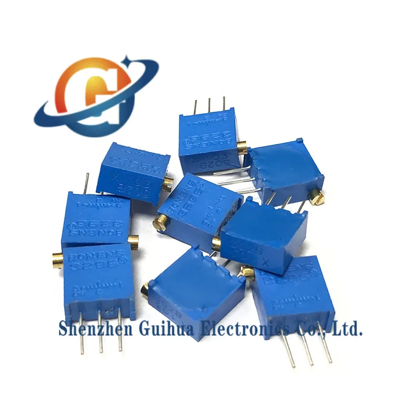 10 pieces of brand new 3296W-103 203 503 10K top-adjustable multi-turn potentiometers 1K 2K 50K 100K 500K 1M