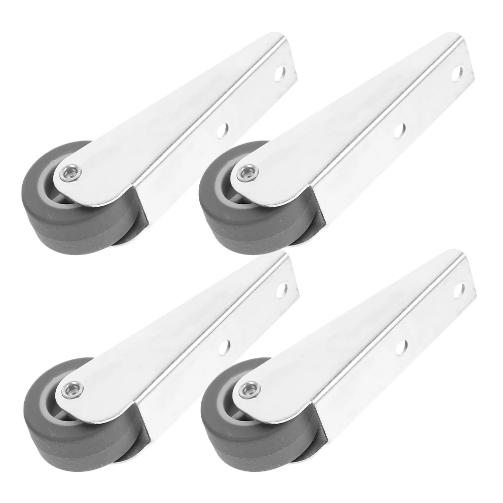 

4Pcs Door Bottom Support Wheel Heavy Duty Anti-Droop Gate Caster Replacement Silent Roller Wheels for Barn Door Furniture