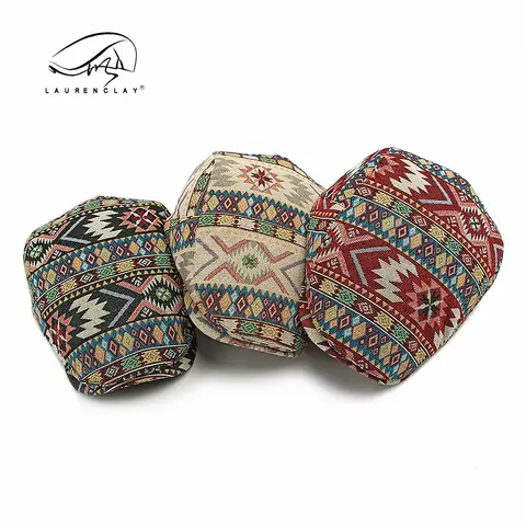 पश्चिमी जैक्वार्ड डिज़ाइन कॉटन महिला बेरेट्स फैशन राष्ट्रीय महिला टोपी कैप्स 8 best sales बेरेट टोपी - №3