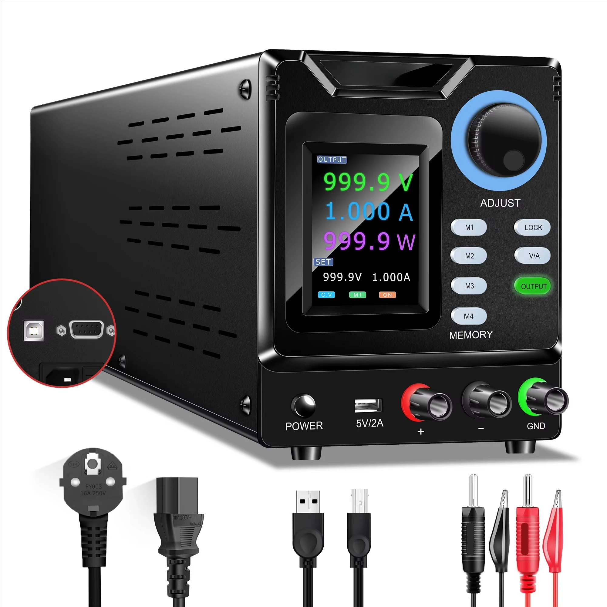 SPPS-D10001 1000V 800v 600v 500v 400v 1A 1000W High Precision Power Source Programm  le DC Regulatd Power Supply