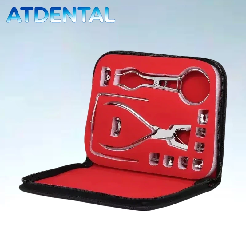 Dental Rubber Dam Punch Tool Stainless Steel Perforator for Dentist Endodontic Precision Dental Instruments Kit