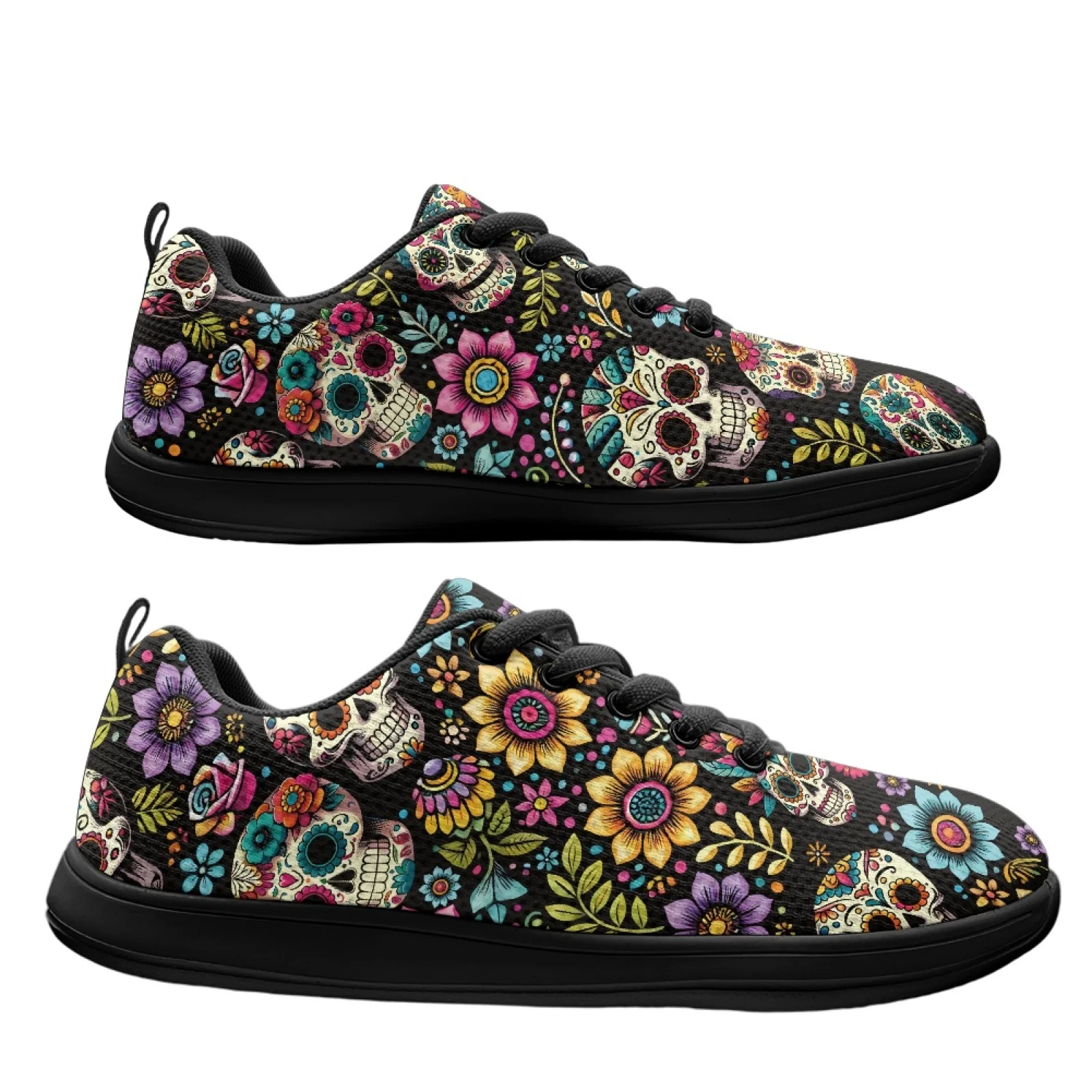 PENSTROLL Skull Design Non-Slip Walking Shoes for Men for Mens Mesh & EVA Men's Athletic Work Shoe Tennis Running Shoe
