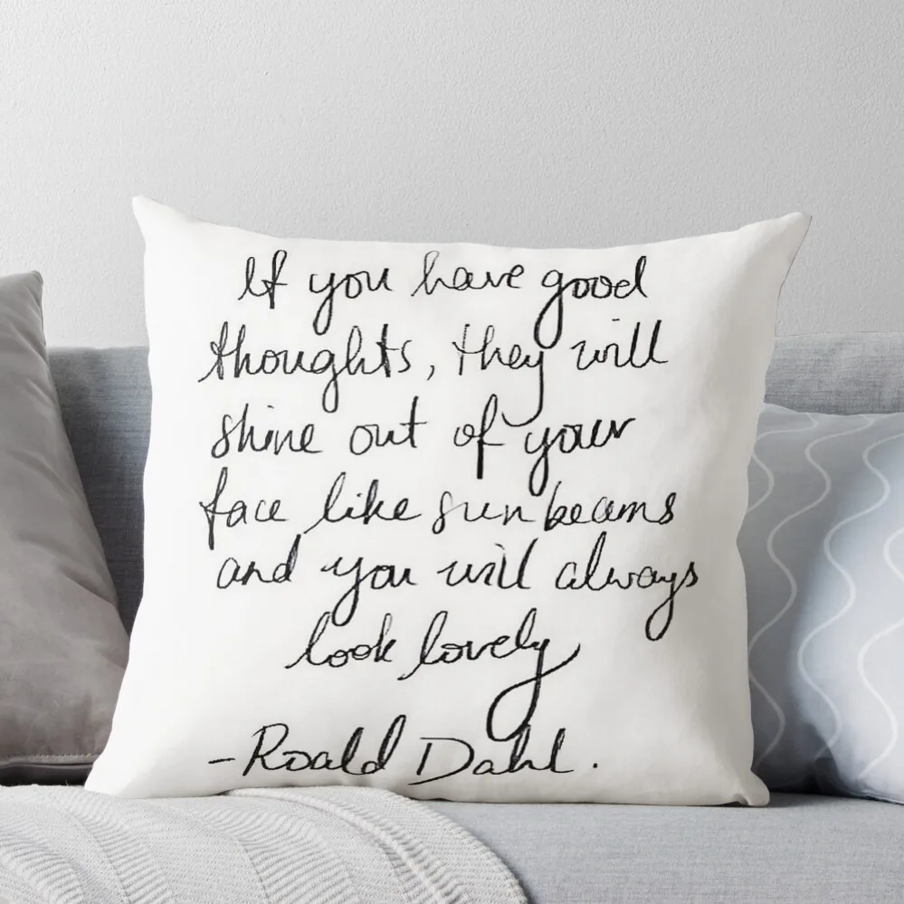 Roald Dahl inspirational tumblr quote merch! Throw Pillow Cusions Cover ornamental pillows christmas ornaments 2024