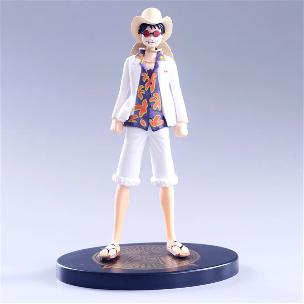 Cute Anime One Piece Film Gold Luffy Casual Ver. PVC Action Figure Game Statue Collectible Model Kids Toys Doll Gifts 17cm