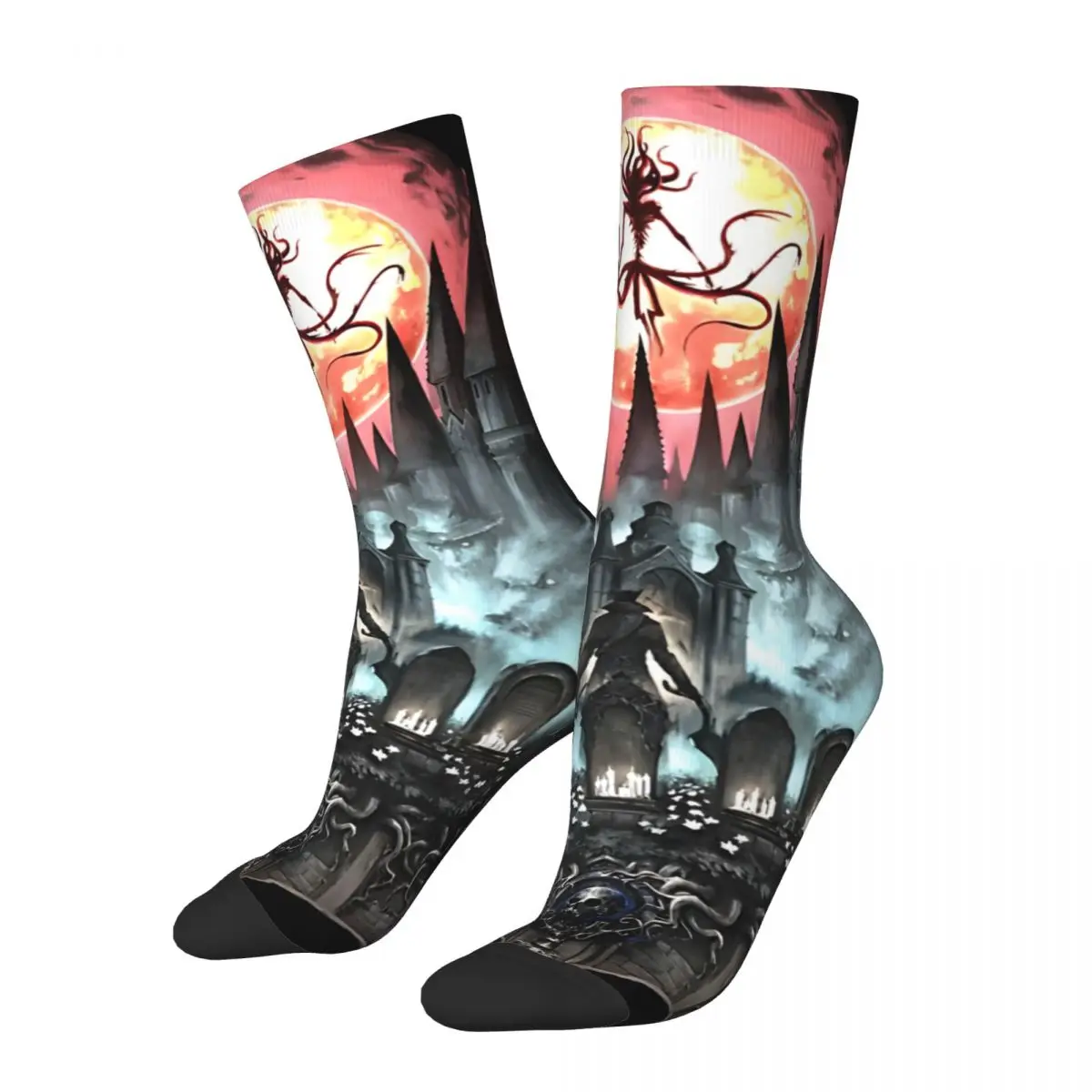 Art Men's Socks Vintage Harajuku Bloodborne Street Style Novelty Seamless Crew Sock