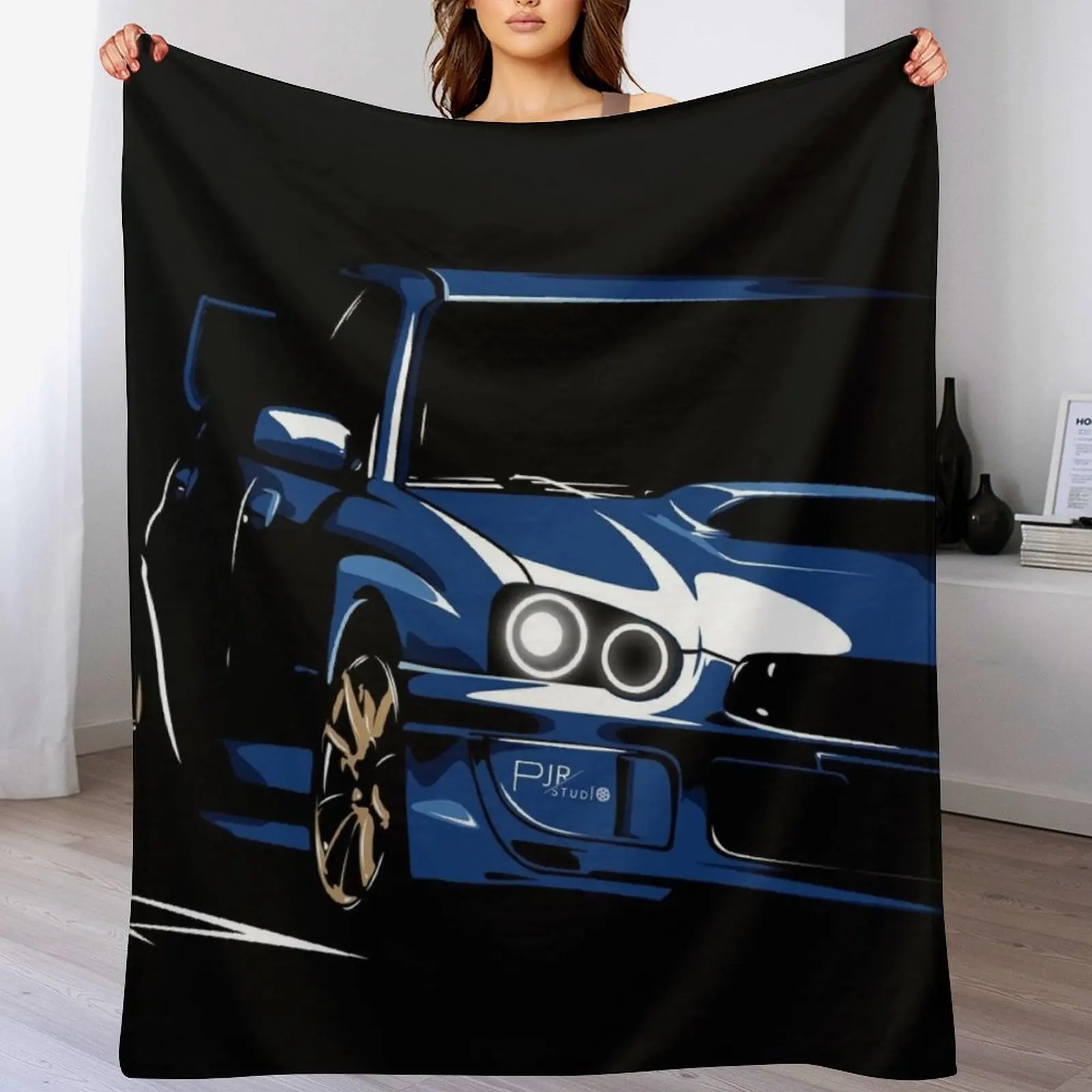 

Impreza Blob eye silhouette Style Throw Blanket Plaid Shaggy Blankets