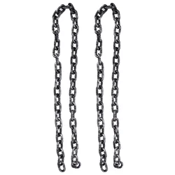 2 Pcs Simulation Big Iron Chain The Halloween Props Plastic Links Decor Decorate Pp Fake Costume