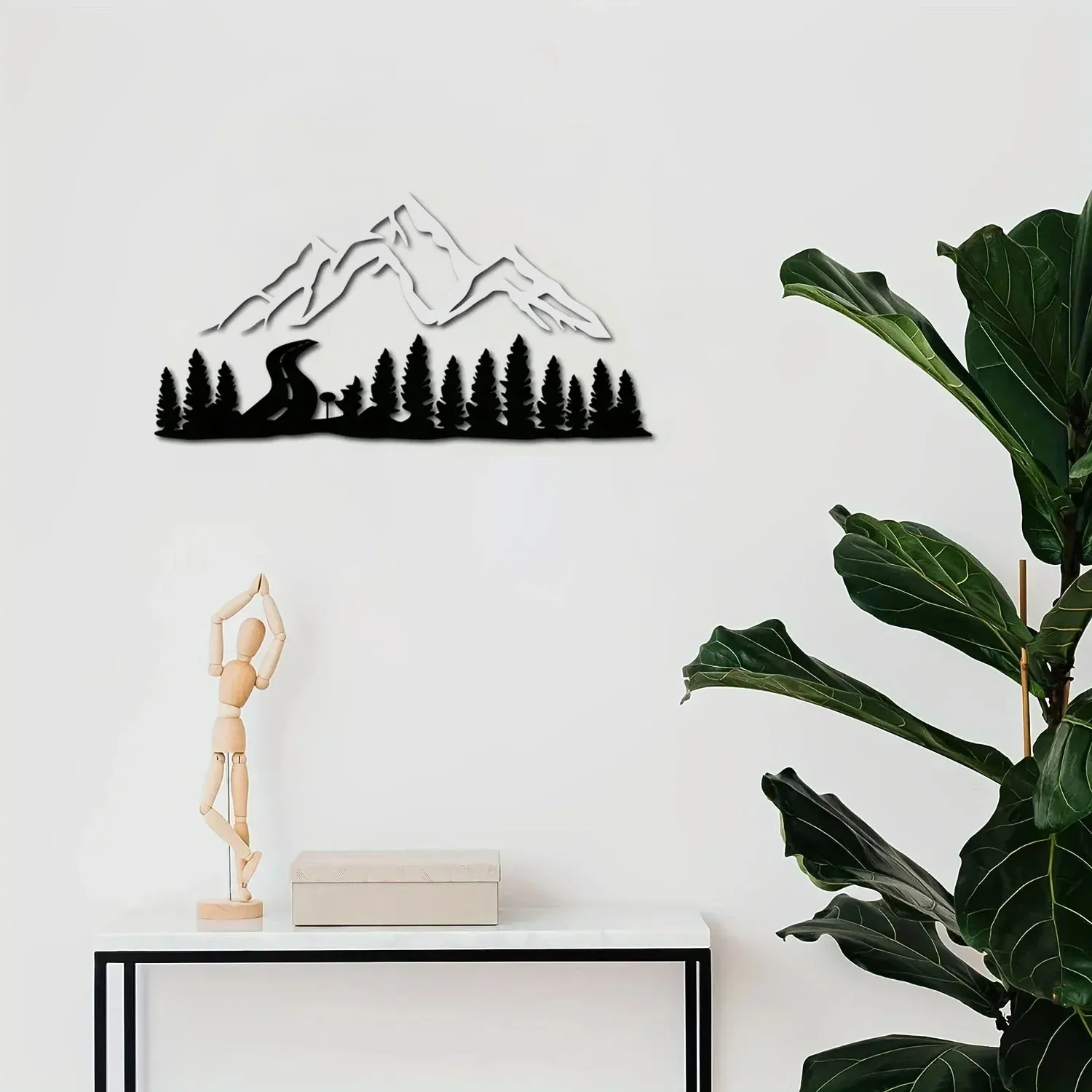 

Crafts Iron Crafts Mountain And Forest Metal Wall Art, Hill And Trees Metal Home Decor, Metal Wall Hanging Iron Art Silhouette