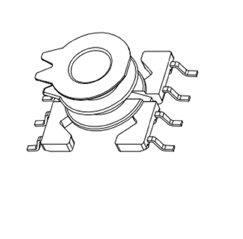 RM5 ferrite core PC44 material  and 2sections  bobbin Vertical SMD4+4 pins  +clip 20sets/lot
