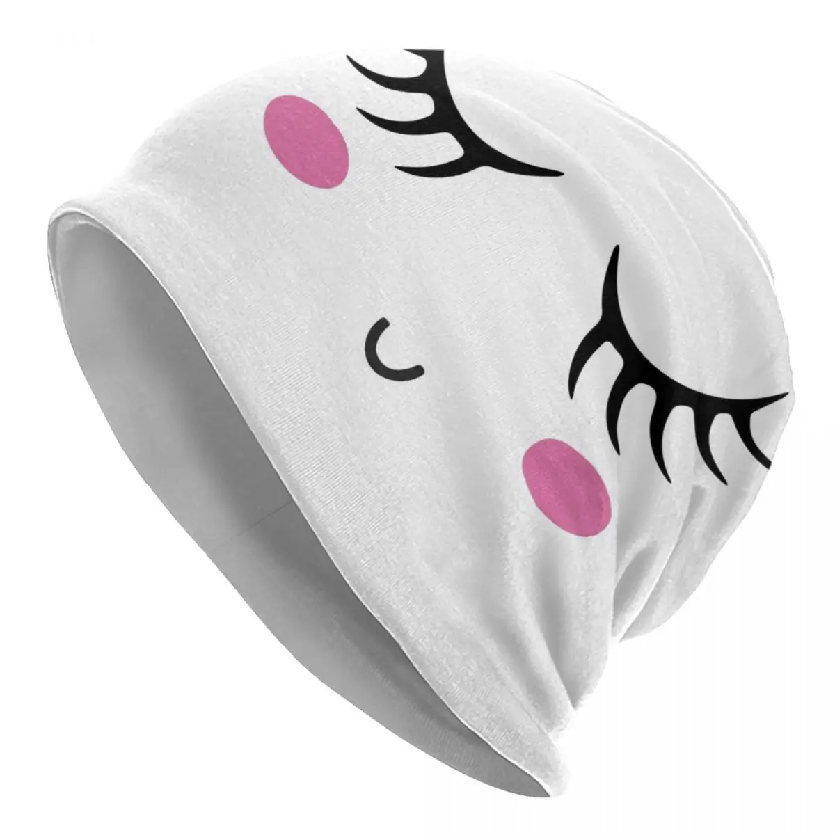 Cute Eyelash Skullies Beanies Caps Men Women Unisex Trend Winter Warm Knitting Hat Adult Kawaii Face Lash Artist Bonnet Hats