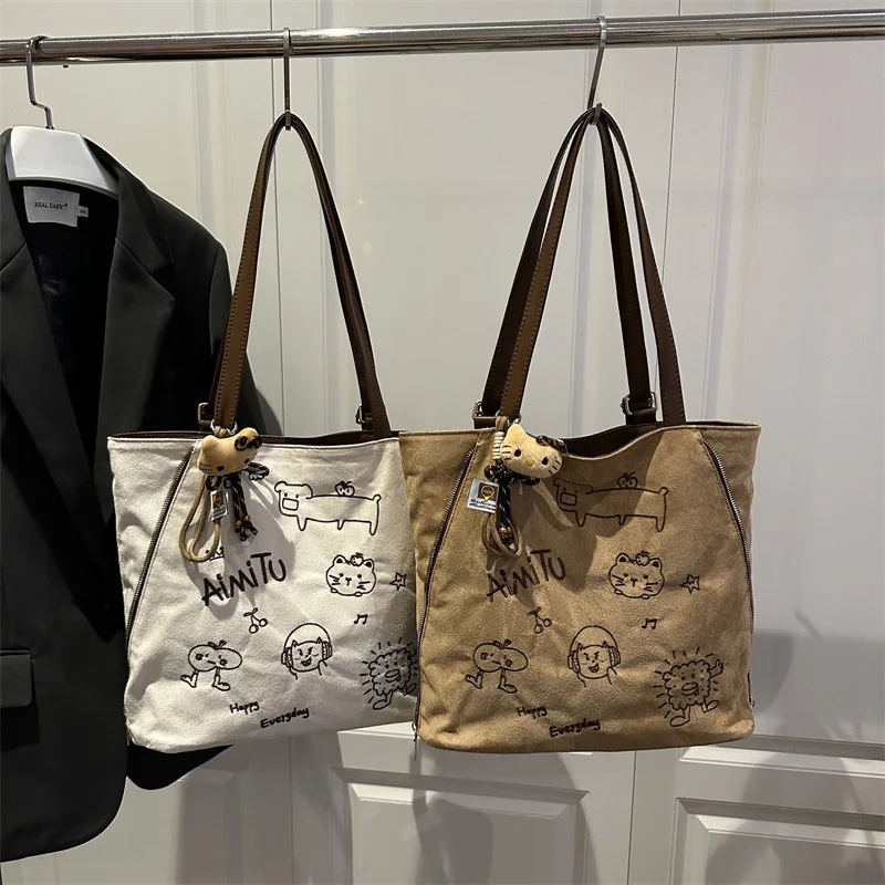 

2026 Autumn and Winter fashion casual and personalized tote bag simple and elegant large capacity bag women shoulder bag