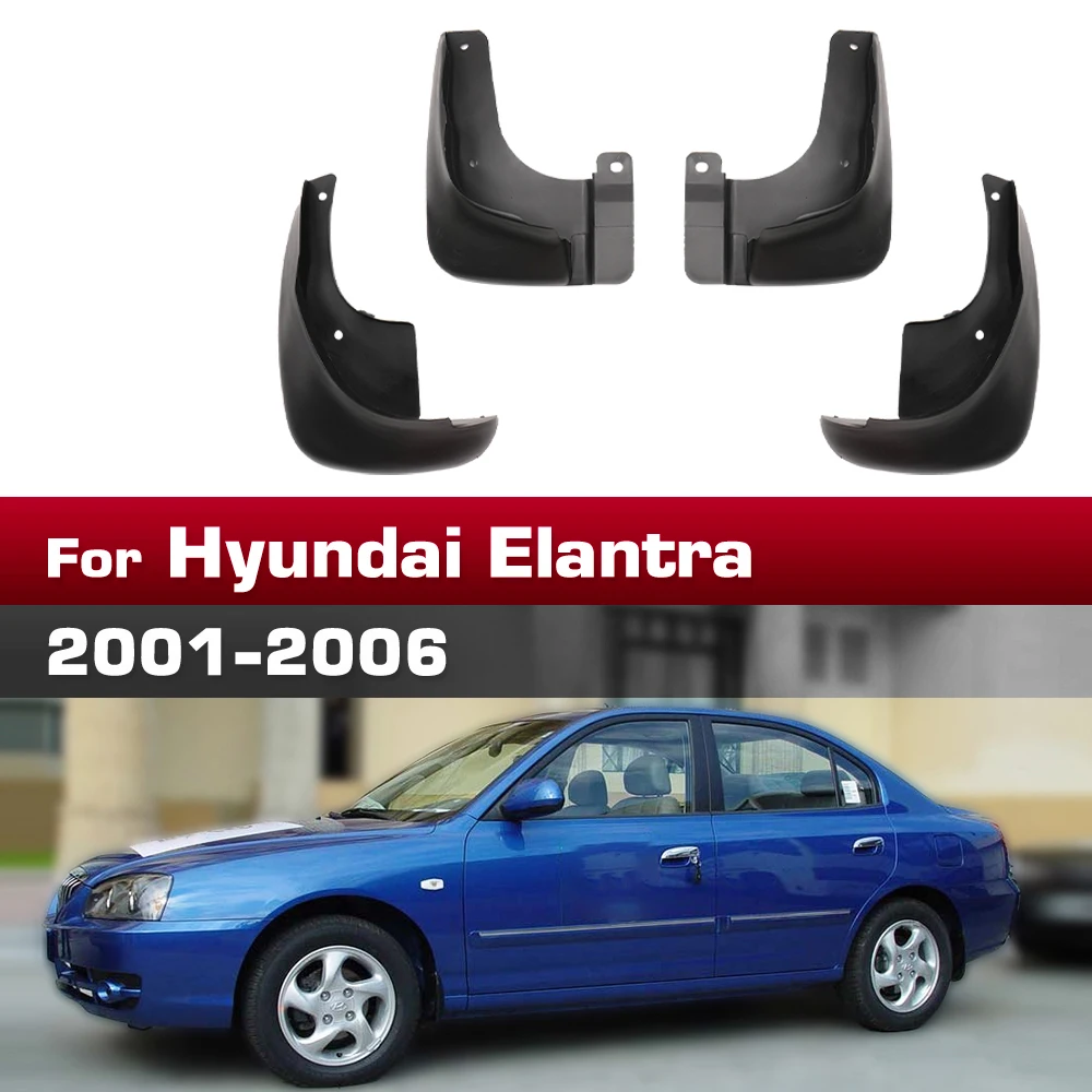 For Hyundai elantra 2001 2002 2003 2004 2005 2006 Fender Mudguard 4pcs/set Guard Splash Flap Mudguards Car Accessories