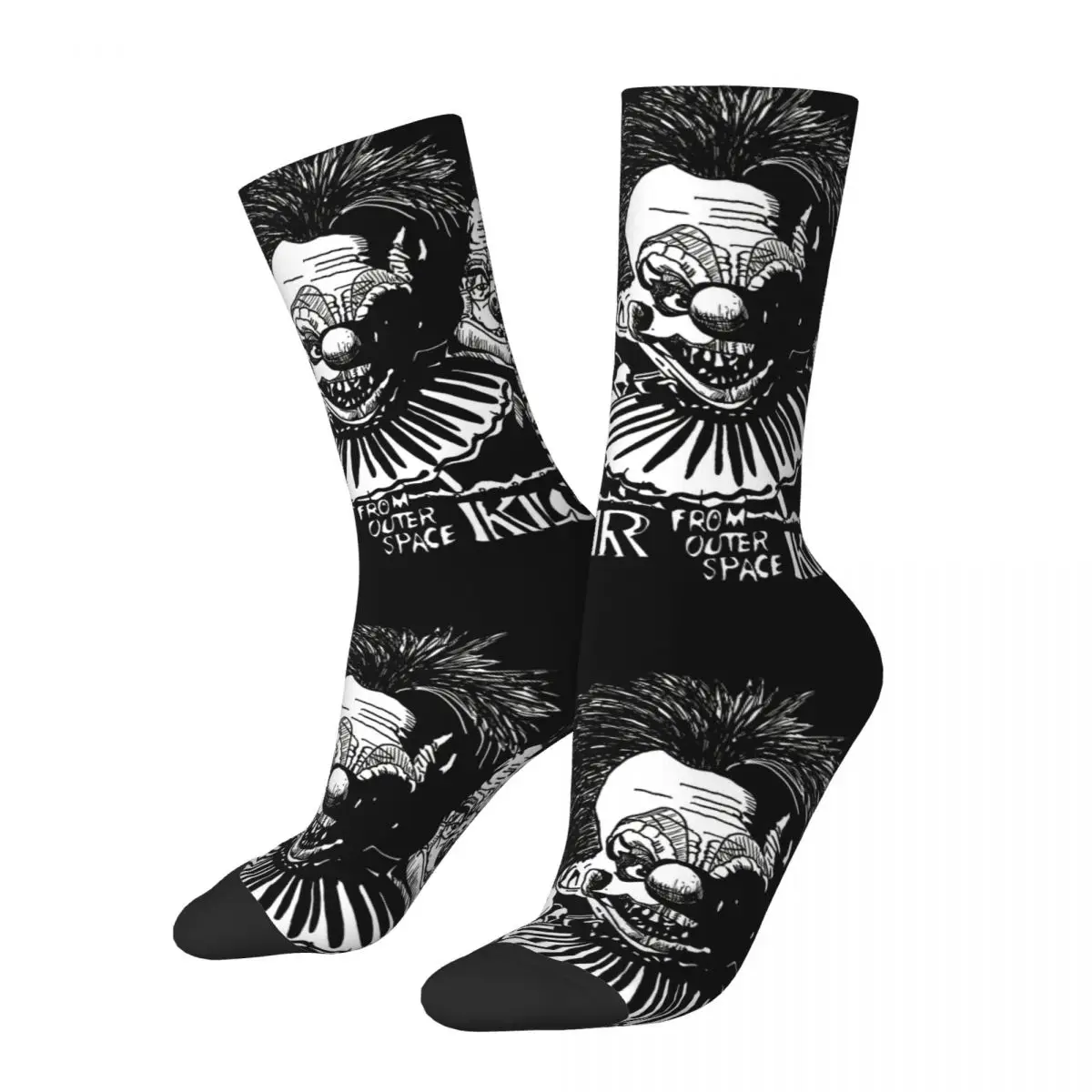 Crazy Men's Socks Killer Klowns From Outer Space Film Unisex Harajuku Seamless Printed Happy Novelty Crew Sock Boys Gift