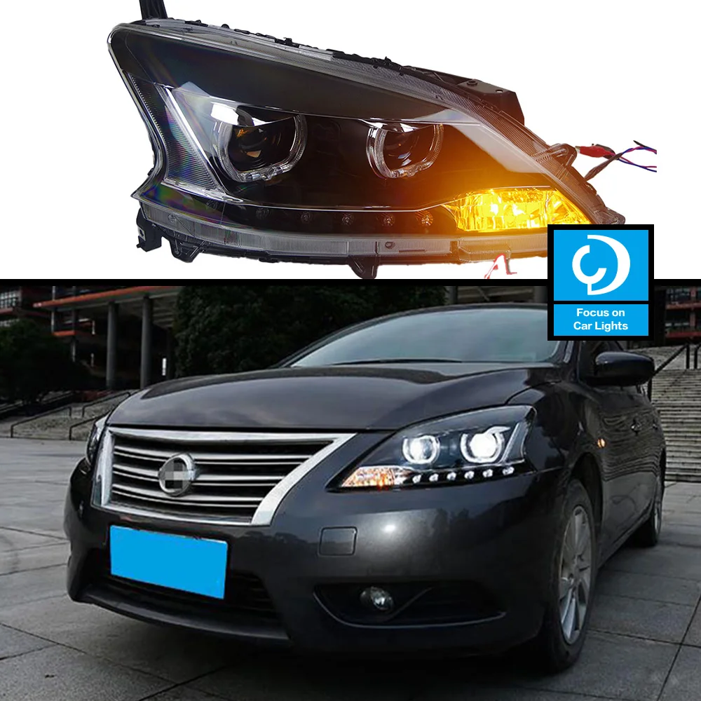 

Car Front Headlight for Sylphy Headlights 2012 2013 2014 2015 Sentra LED HeadLamp Styling Dynamic Turn Signal Lens Automotive