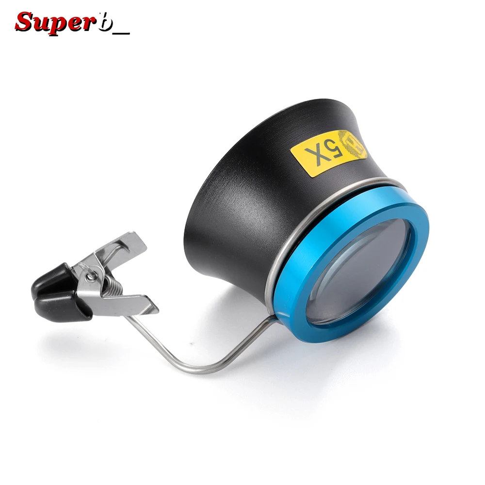 For Watchmaker 5X 10X 20X Magnifying Glass Clip on Magnifier Jewelry Watch Repair Tools Magnifying Glass Kit Service Tool image 4
