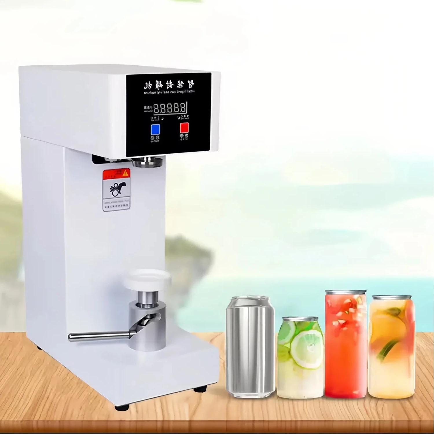 

QLS-180 seamer aluminum beer seamer beer sealer cola sealing machine for tea shop beverage sealing cup machine