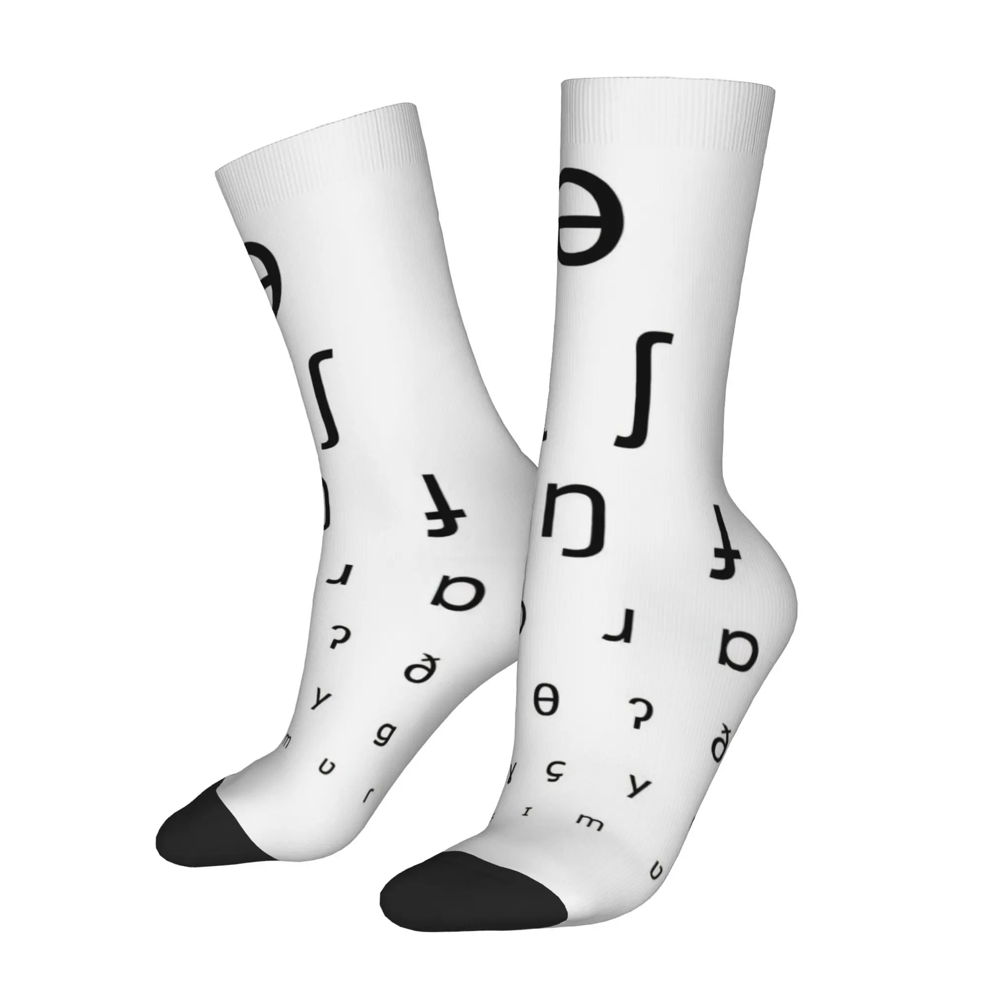 Eye Chart Gift Dress Socks Accessories for Unisex Sweat Absorbing Stockings