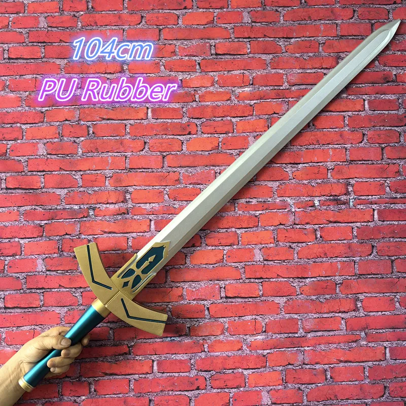 1:1 Fate Stay Night Sword  Cosplay Home Decor Black Holy Sword Saber Sword big Prop Model Gift Rubber Unsharpened Toys 104cm