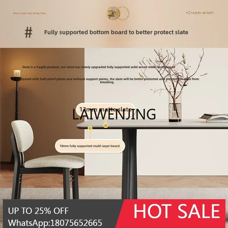 طاولة طعام من الخشب الصلب القديم من ألواح الصخور، شقة صغيرة، منزل حديث وبسيط، طاولة طعام فاخرة #4