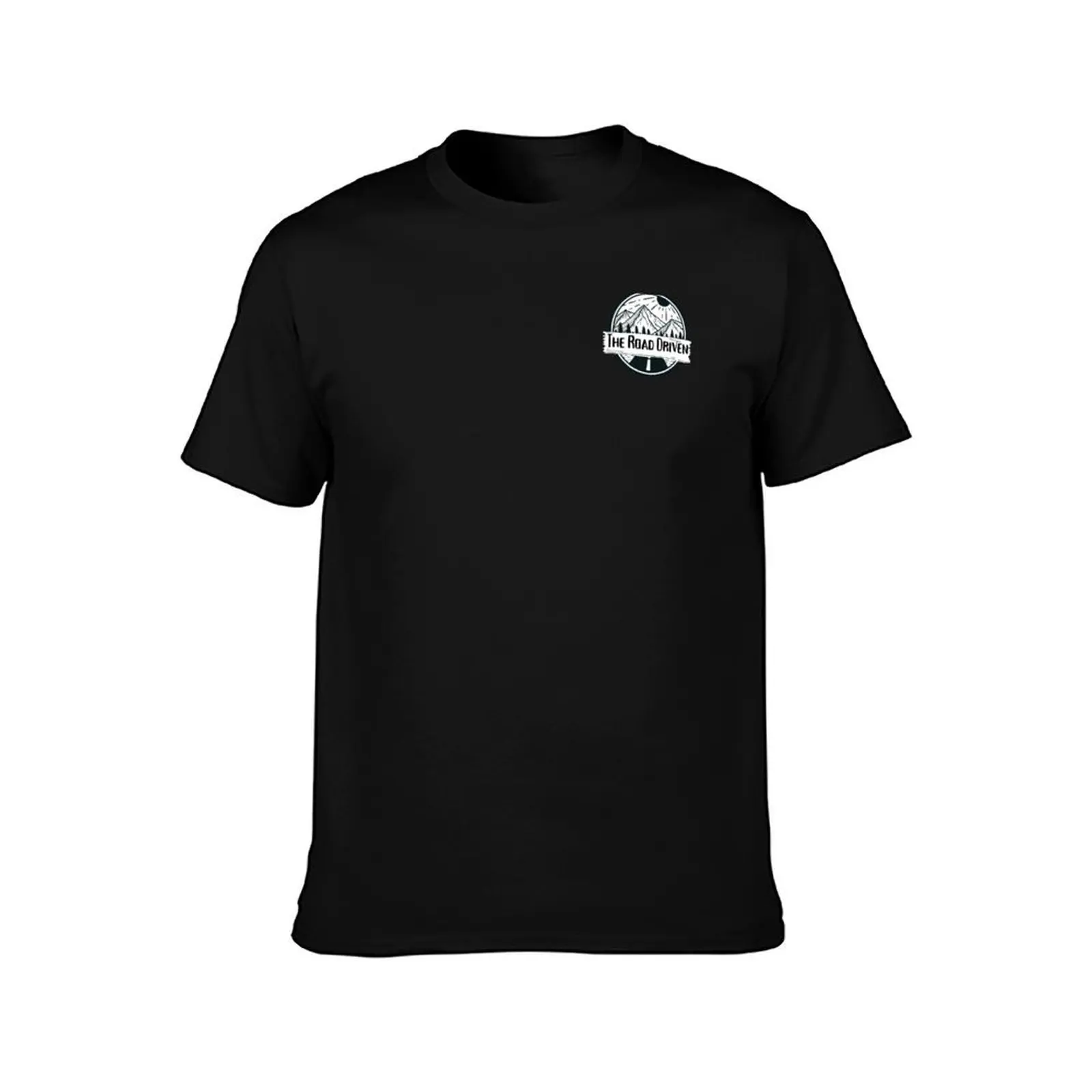 The Road Driven Mono T-Shirt, Summer Casual Cotton Tee, Oversized Streetwear Tops, Vintage Graphic Print, Loose Fit Short Sleeve