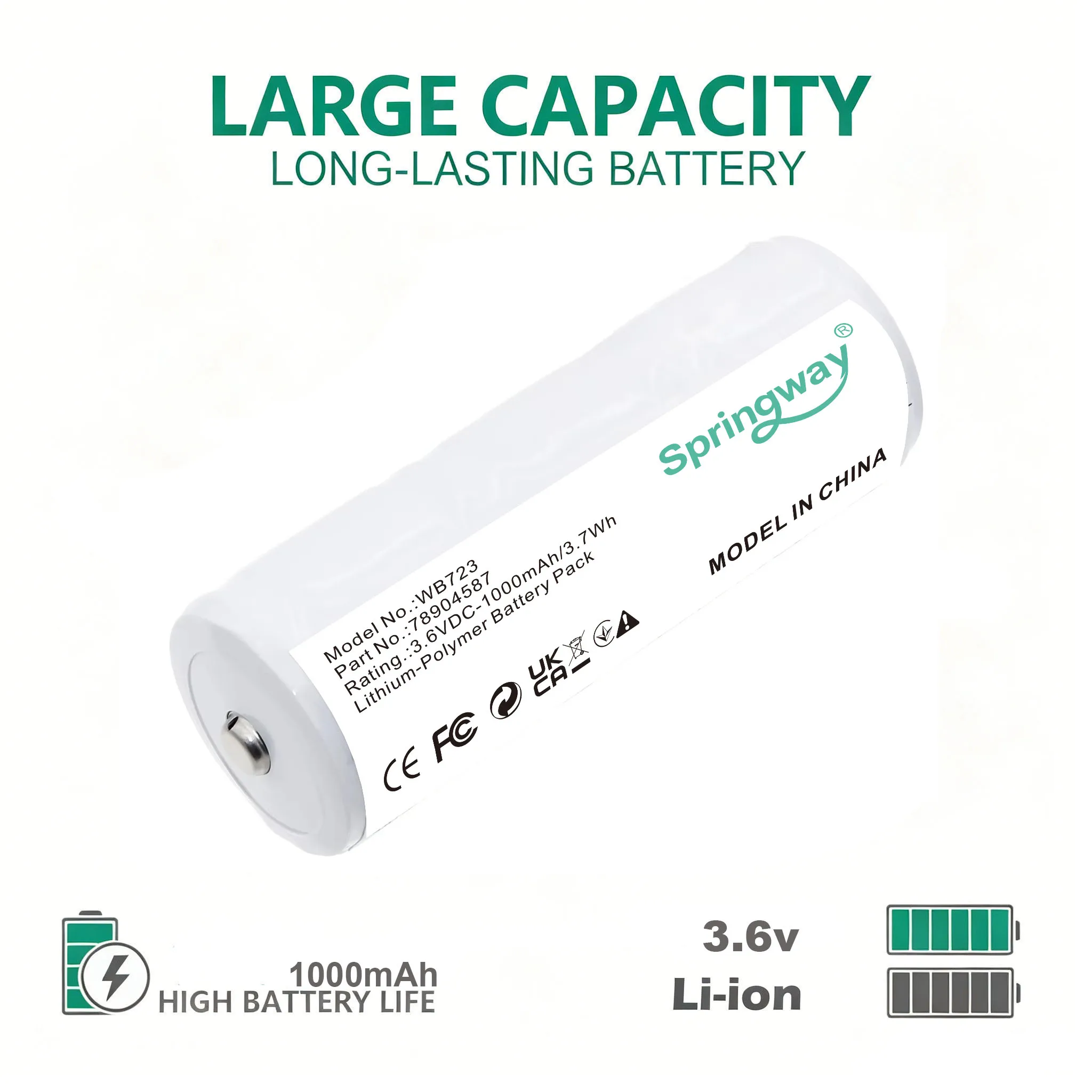 Replacement Battery for Welch-Allyn 71000C 71020A 71000A 71020C 71055C 72300 78904587 CJB-723 N MNC723W Medicalr 1000mAh